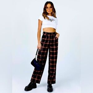 Princess Polly City Skies Check Pant